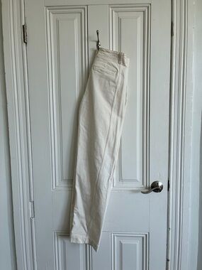 MADEWELL | wide-leg cream denim pants